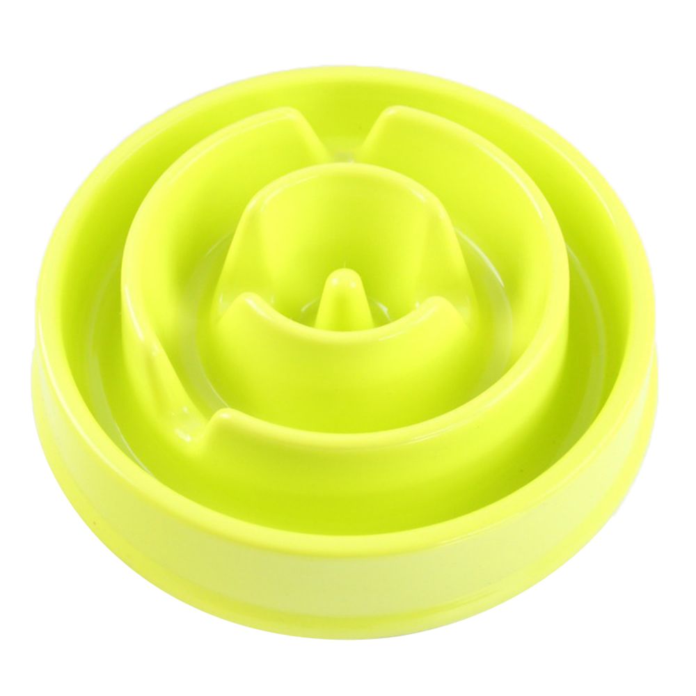 marque generique - chien de compagnie en plastique bol interactif slow food anti gorgée nourrir plat sain vert - Accessoires basse-cour