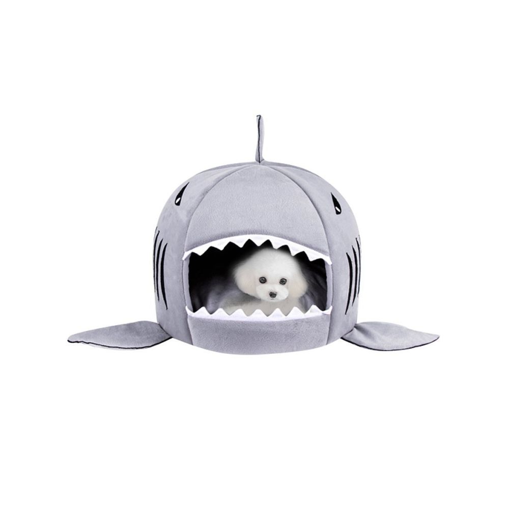 Wewoo - Chien d'intérieur chiot chat gris maison chaude requins animaux lit de couchage Nest, taille M: 50x50x48cm - Corbeille pour chien