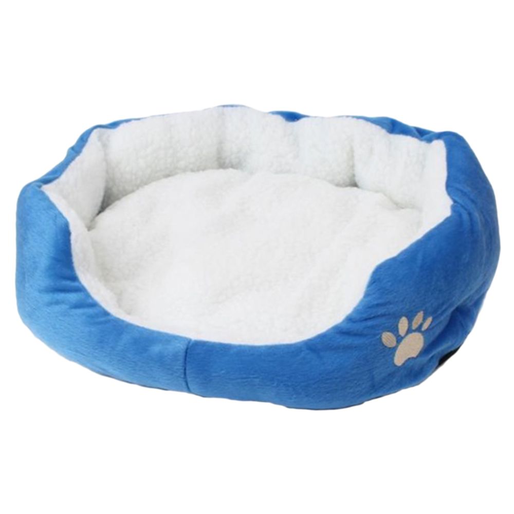marque generique - Petite maison pour animaux de compagnie en peluche lit chien matelas chiot chenil chat lit tampons bleu - Cage pour rongeur
