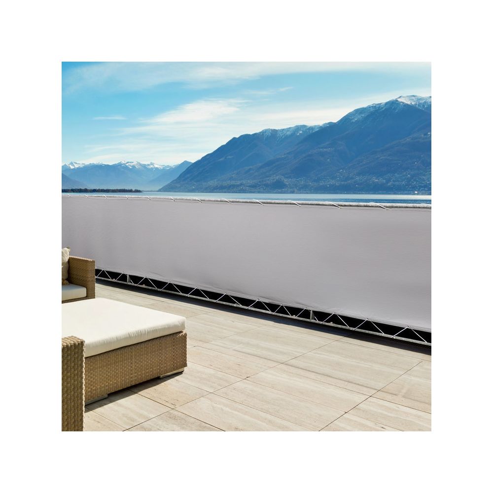 Windhager - Brise vue pour balcon 98% occultant 5 m x hauteur 0.9 m blanc MALTA - Claustras