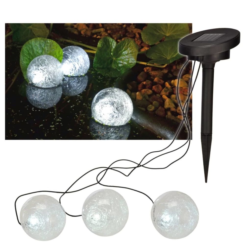Icaverne - Icaverne - Accessoires pour fontaines et bassins serie Lampe solaire à LED flottante pour bassin 9 cm - Bassin poissons