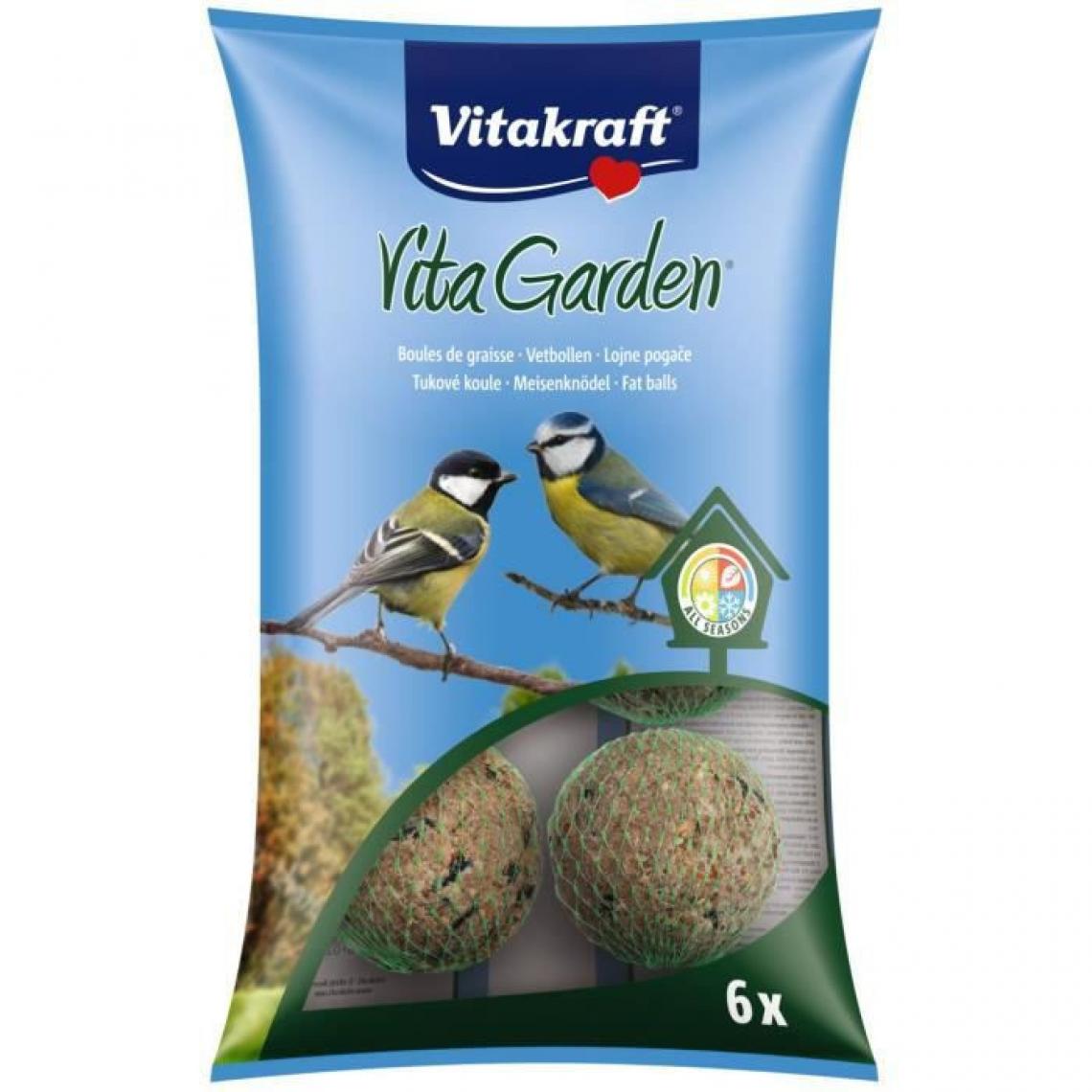 Vitakraft - VITAKRAFT Boules de Graisse pour oiseaux du ciel - 18x6 - Alimentation pour oiseaux du ciel