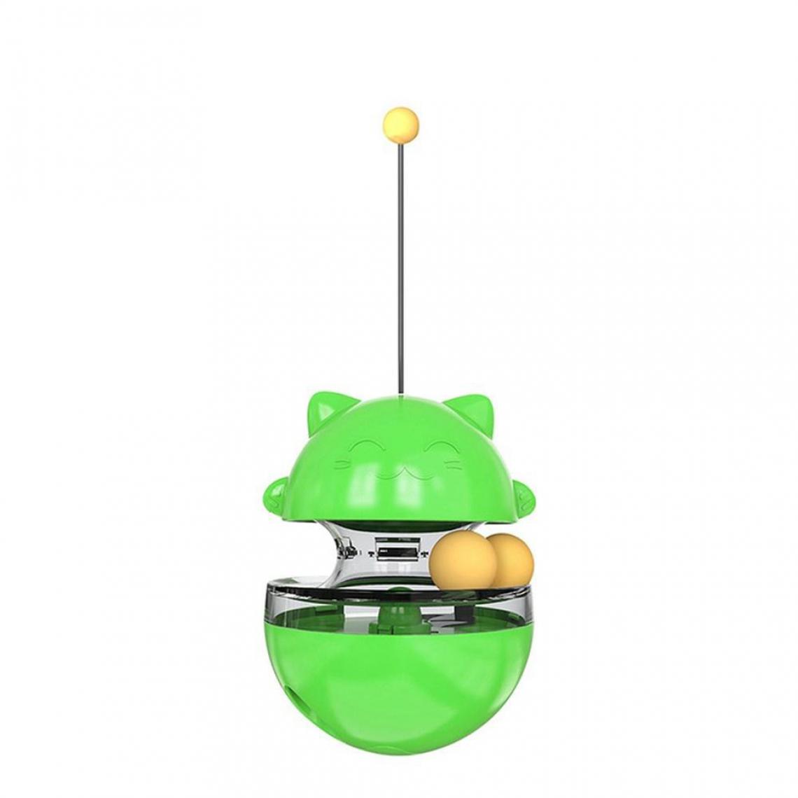 Justgreenbox - Chat Tumbler Toys Chat Jouet Interactif Boules de Nourriture pour Chat, Vert - Jouet pour chien