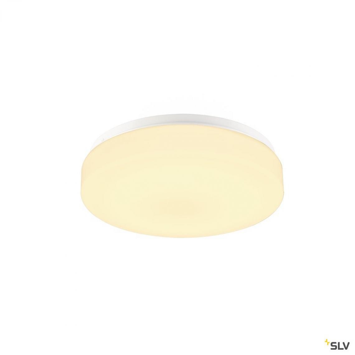 Slv - Applique et plafonnier intérieur rond LIPSY® 30, Drum, blanc, LED - Ø 30 cm - Applique, hublot