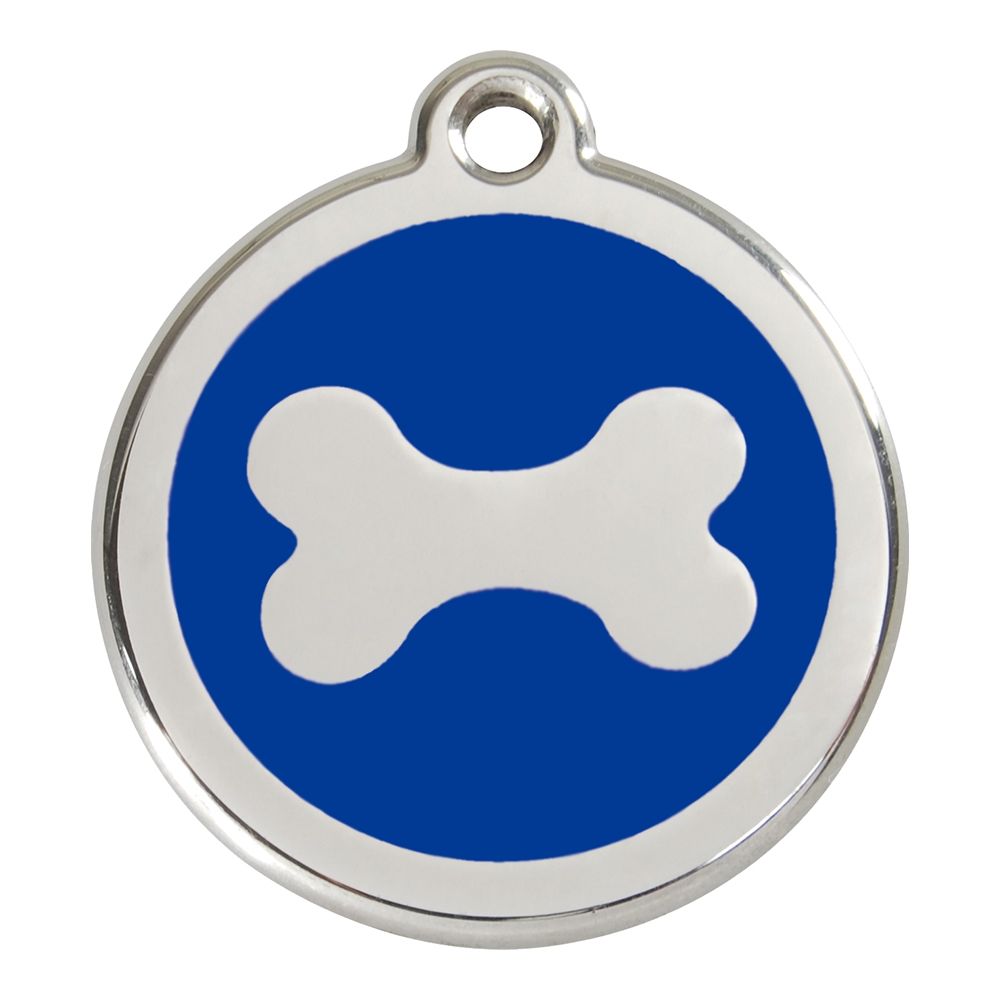 Les Animaux De La Fee - Médaille Chien RED DINGO Os Bleu 38mm - Collier pour chien