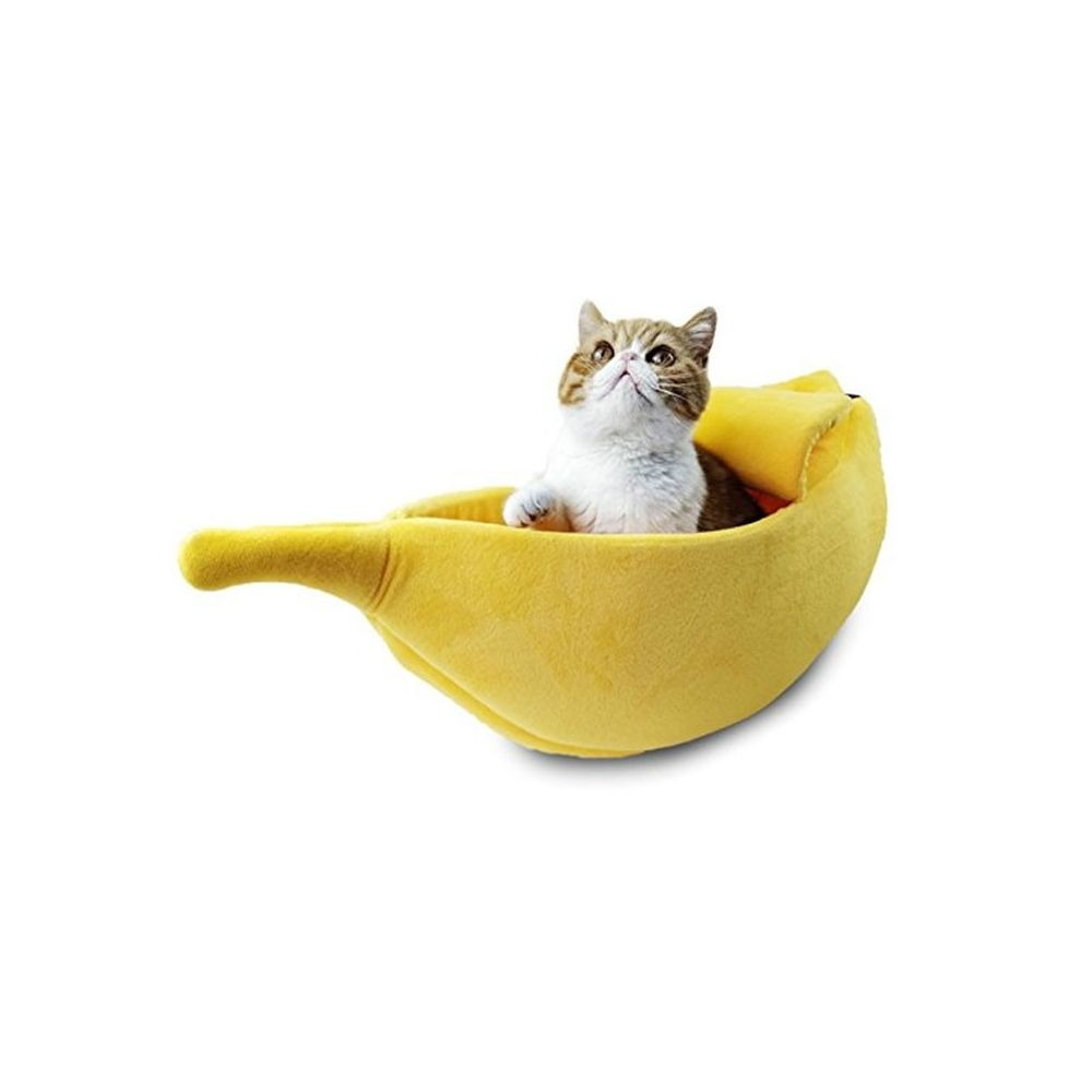 Wewoo - Panier pour chien ou Chat Coussin Creative Litière en forme de bananehiverchaud animal de compagnietaille XL jaune - Corbeille pour chien