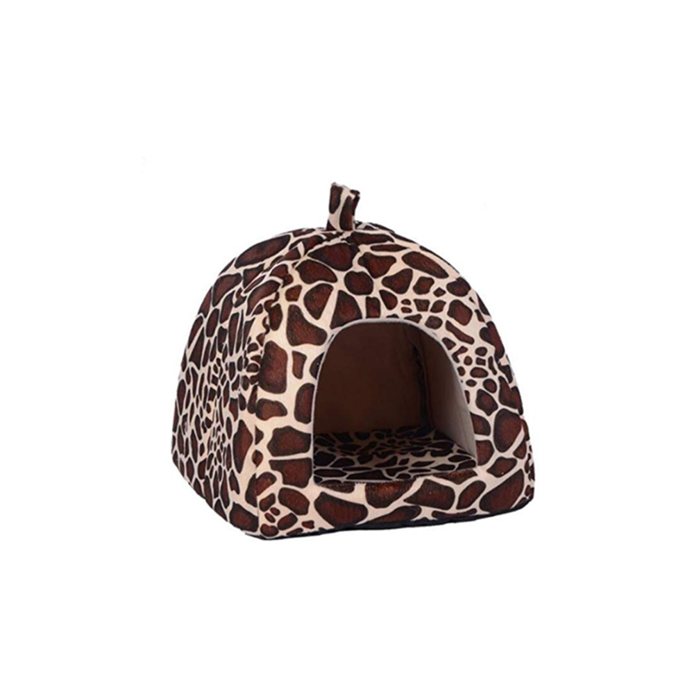 marque generique - YP Select Strawberry Style Sponge House Pet Bed Dome Tent Warm Cushion Basket LEOPADDR_PRINT XXL - Niche pour chien
