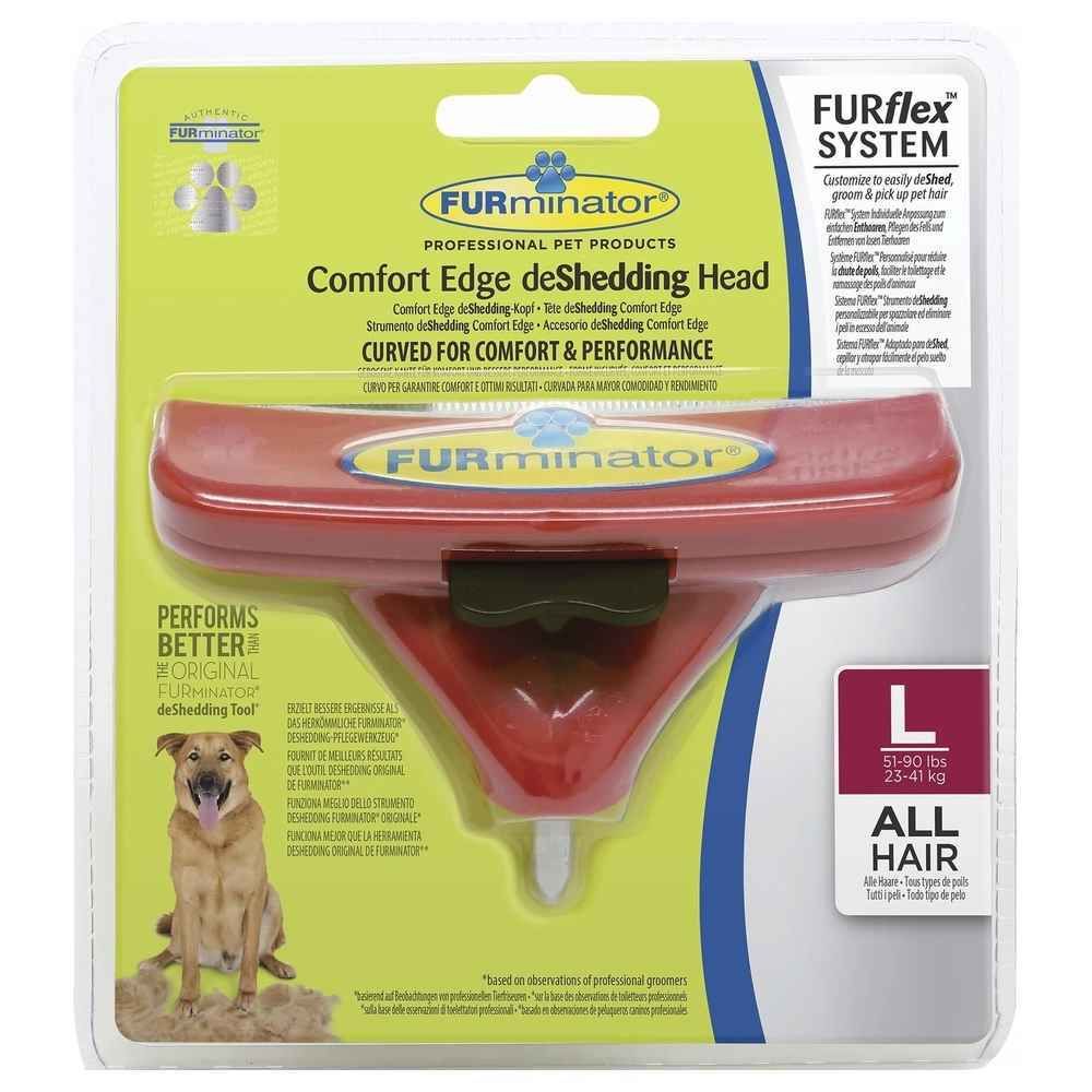 Furminator - Tête de brosse deShedding FURflex Comfort Edge pour Chien de Grande Race - Furminator - L - Hygiène et soin pour chien
