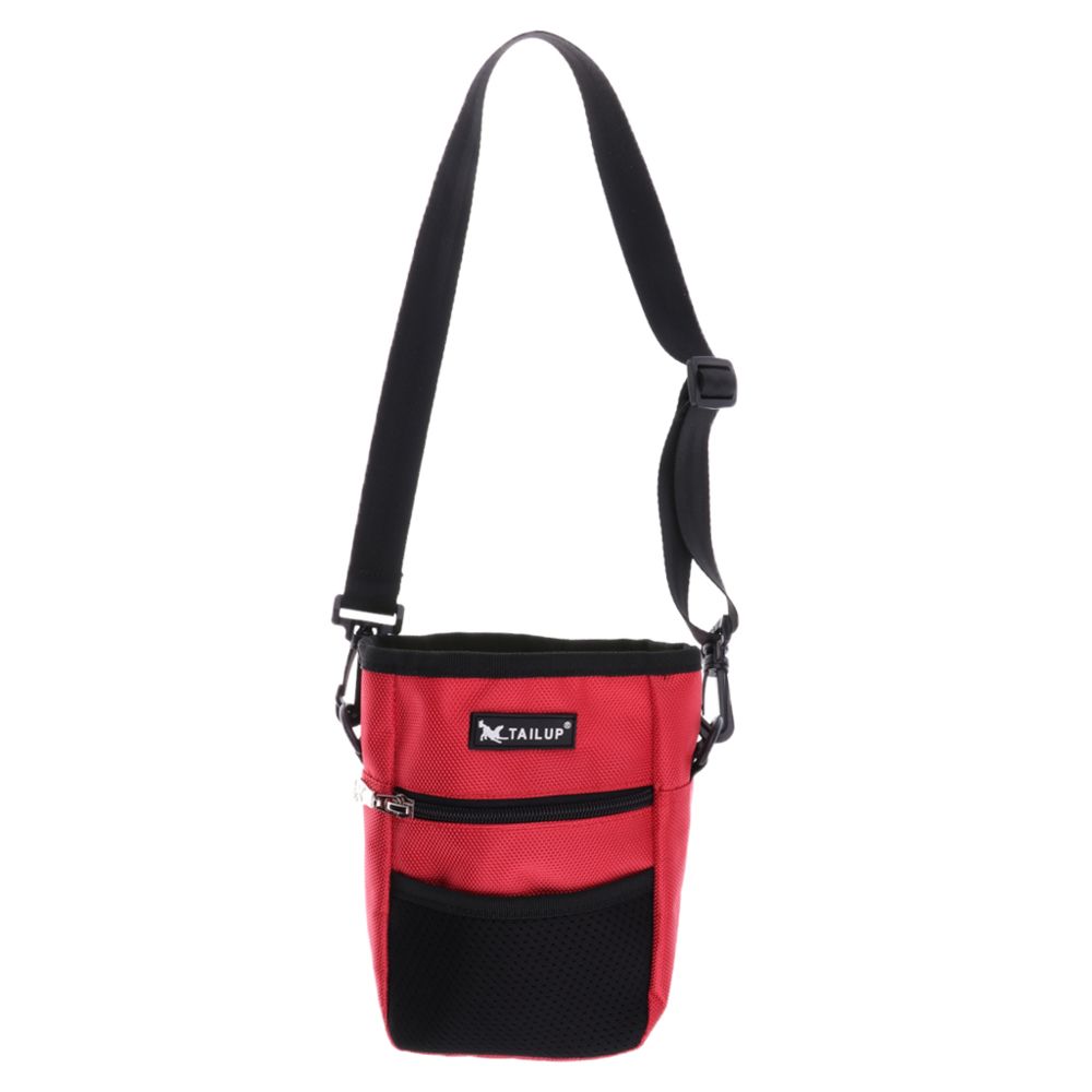 marque generique - Sac de formation de poche de traitement de chien avec le sac portatif de bandoulière réglable rouge - Accessoires éducatif pour chien