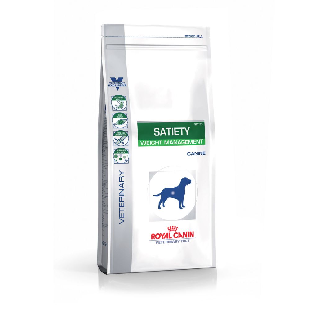 Royal Canin - Croquettes Royal Canin Veterinary Diet Satiety Support pour chiens 12 boîtes 410 g (DLUO 6 mois) - Croquettes pour chien