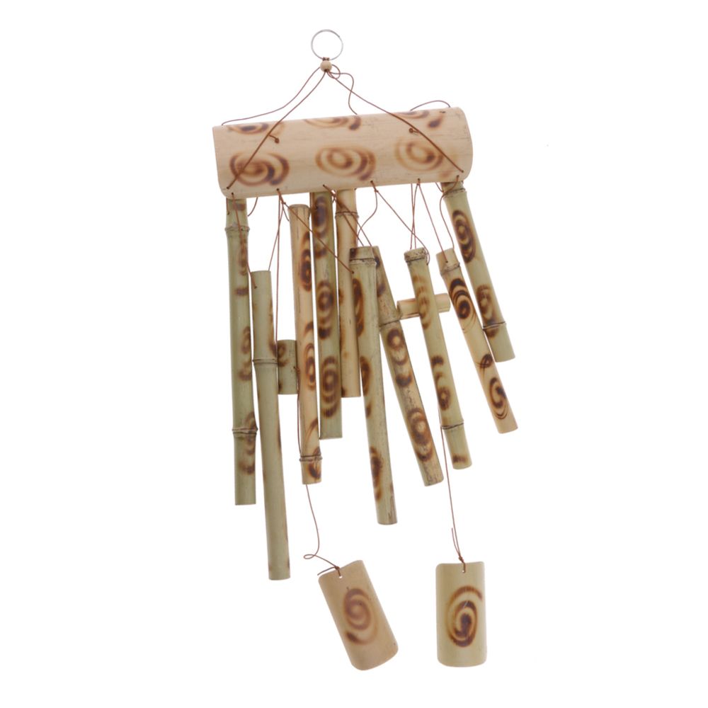 marque generique - Carillon de jardin en bambou naturel suspendus jardin tubes de décoration mobiles # 3 - Petite déco d'exterieur