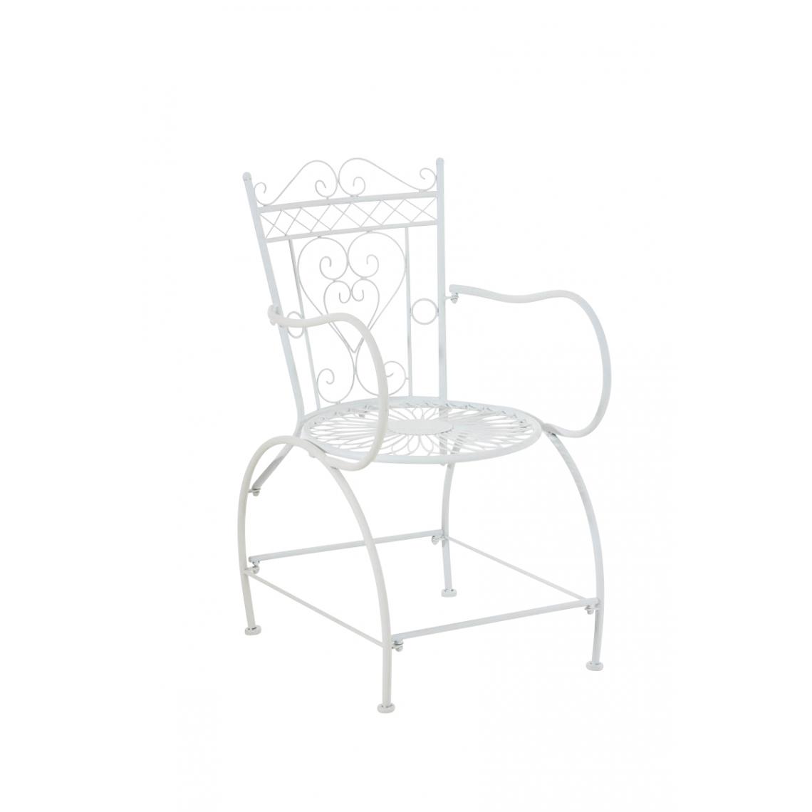 Icaverne - Stylé Chaise Djibouti couleur blanc - Pergolas et Tonnelles