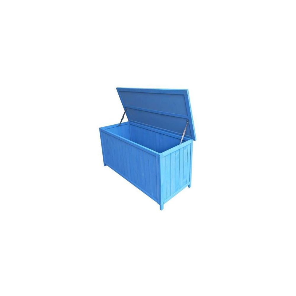 Foresta - Habrita Foresta - Coffre de rangement 0,29 m3 lasuré couleur bleue 127 x 55 x H 60 cm pour jardin - BOX1355 - Abris de jardin en bois