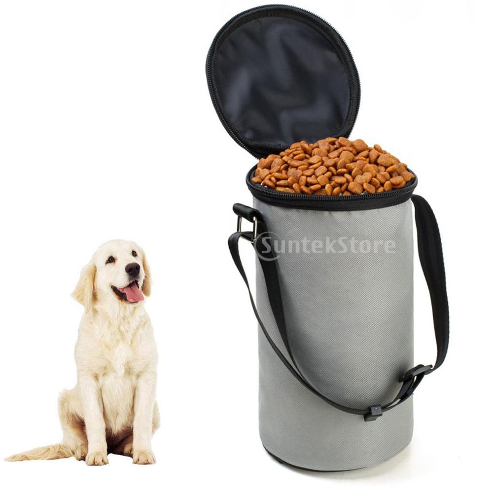marque generique - chien pliable chien oiseau sac de rangement des aliments bol pour Voyage camping 3 kg gris - Accessoires basse-cour