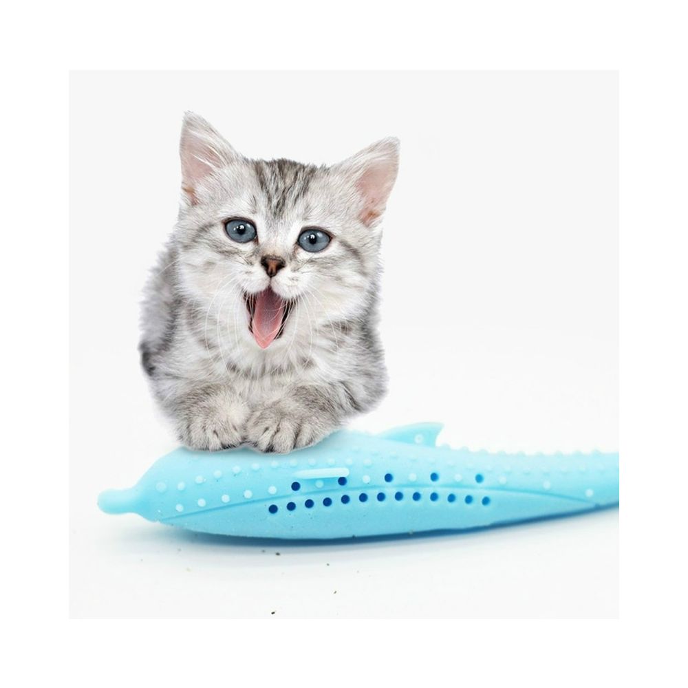 Wewoo - Jouet pour dauphin en silicone nettoyage dents de chat bleu - Jouet pour chien