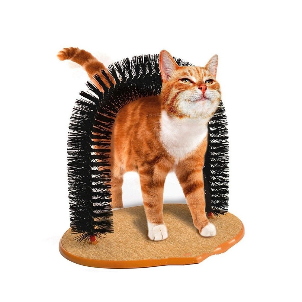 Wewoo - Jouet pour Pet Cat Self Groomer avec peluche ronde peigne détachable animal base grattant - Jouet pour chat