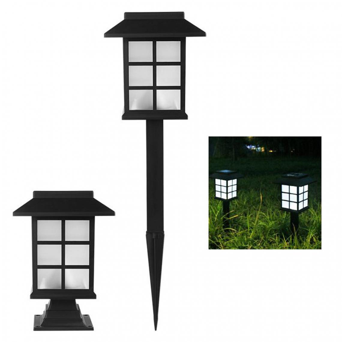 marque generique - Lot De 2 Lanternes à LED à énergie Solaire Pour éclairage De Jardin, Chemin Extérieur Blanc Chaud A - Eclairage solaire