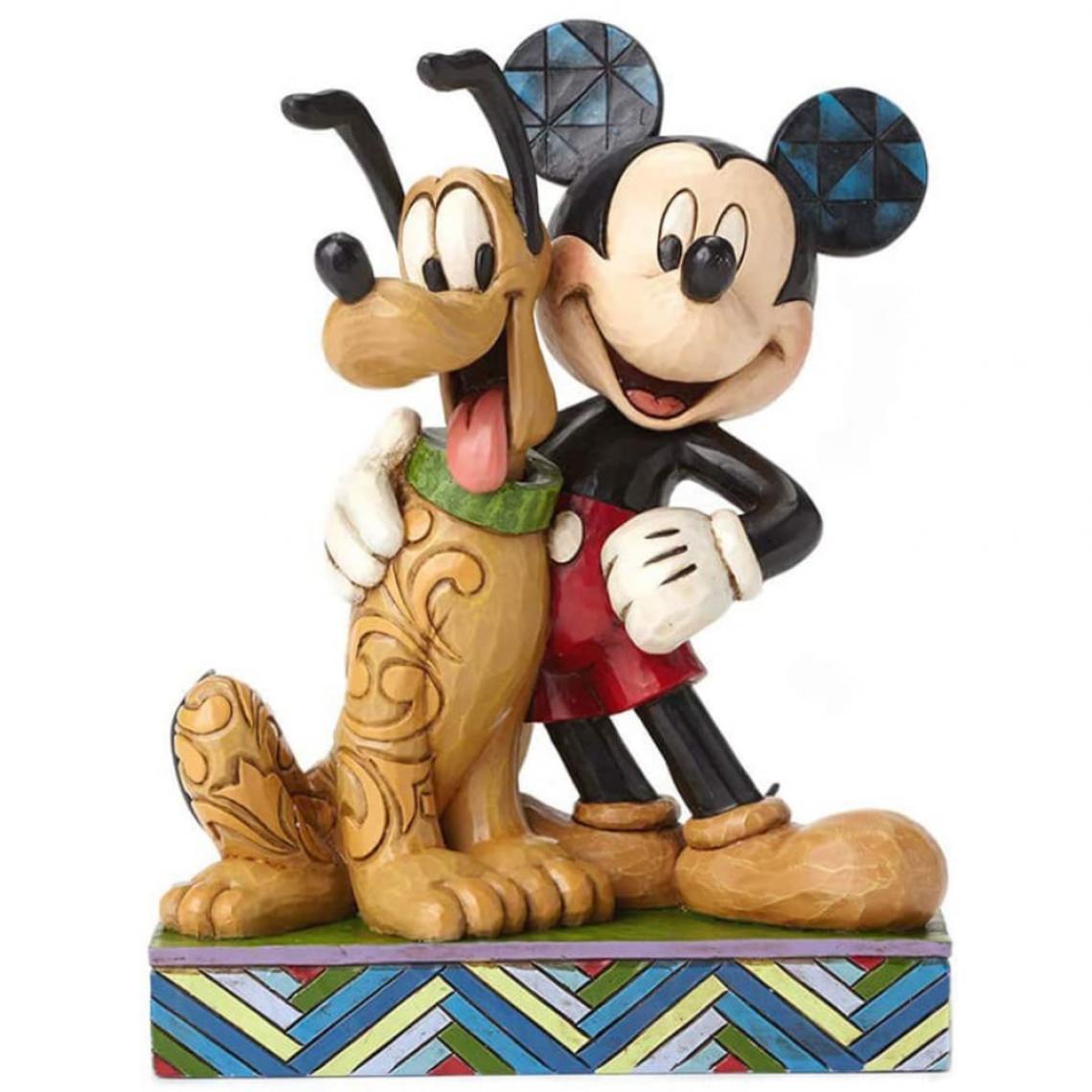 Enesco - Figurine de Collection Mickey et Pluto - Petite déco d'exterieur
