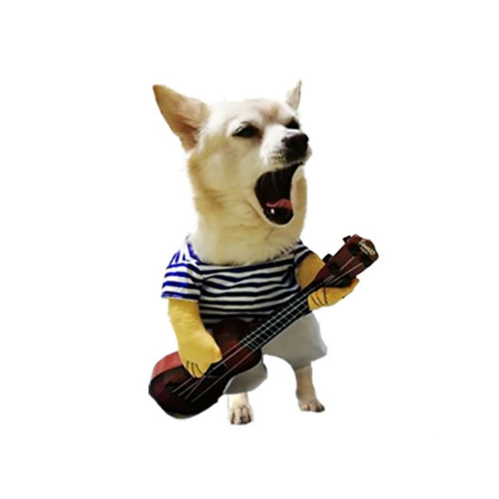 Wewoo - Le guitariste drôle de chat de section mince de 2 PCS s'est transformé en vêtements d'animal familiertaille XL - Vêtement pour chien