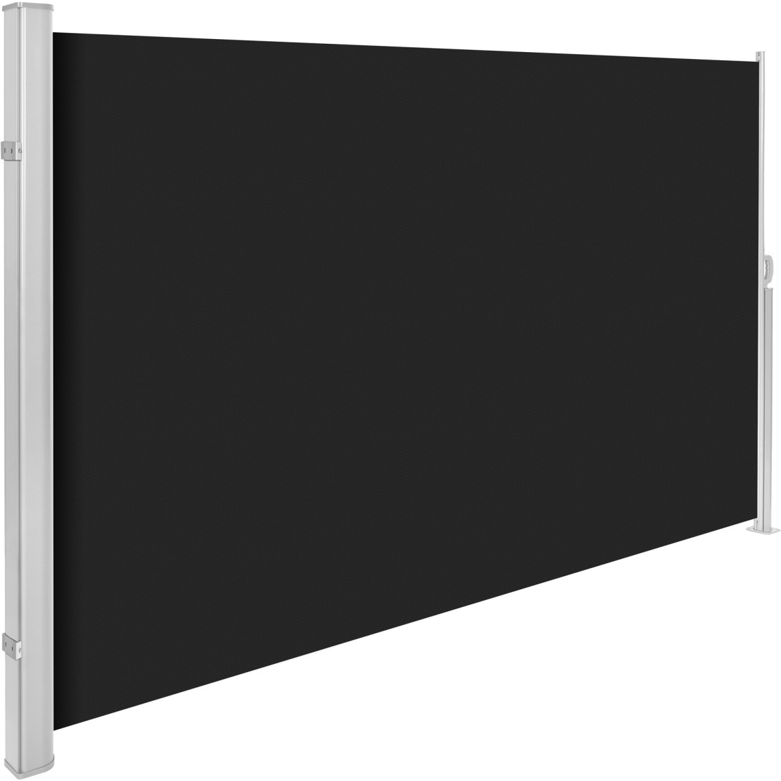 Tectake - Paravent rétractable - 200 x 300 cm - noir - Panneaux et treillis