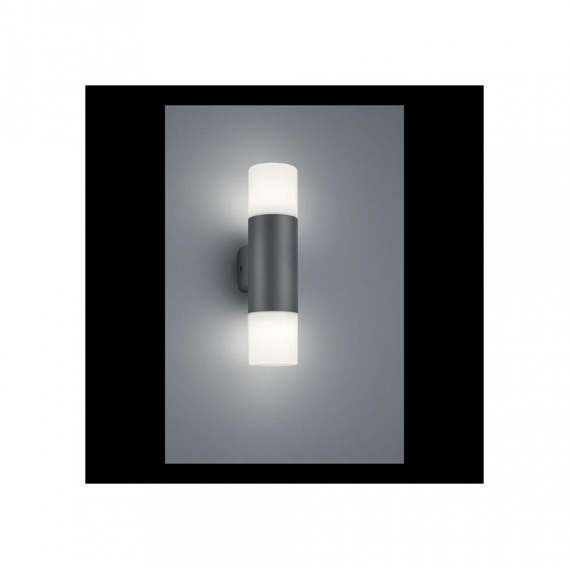 Boutica-Design - Applique Hoosic Anthracite Blanc 2x28W E27 Detecteur Mouvement - Applique, hublot