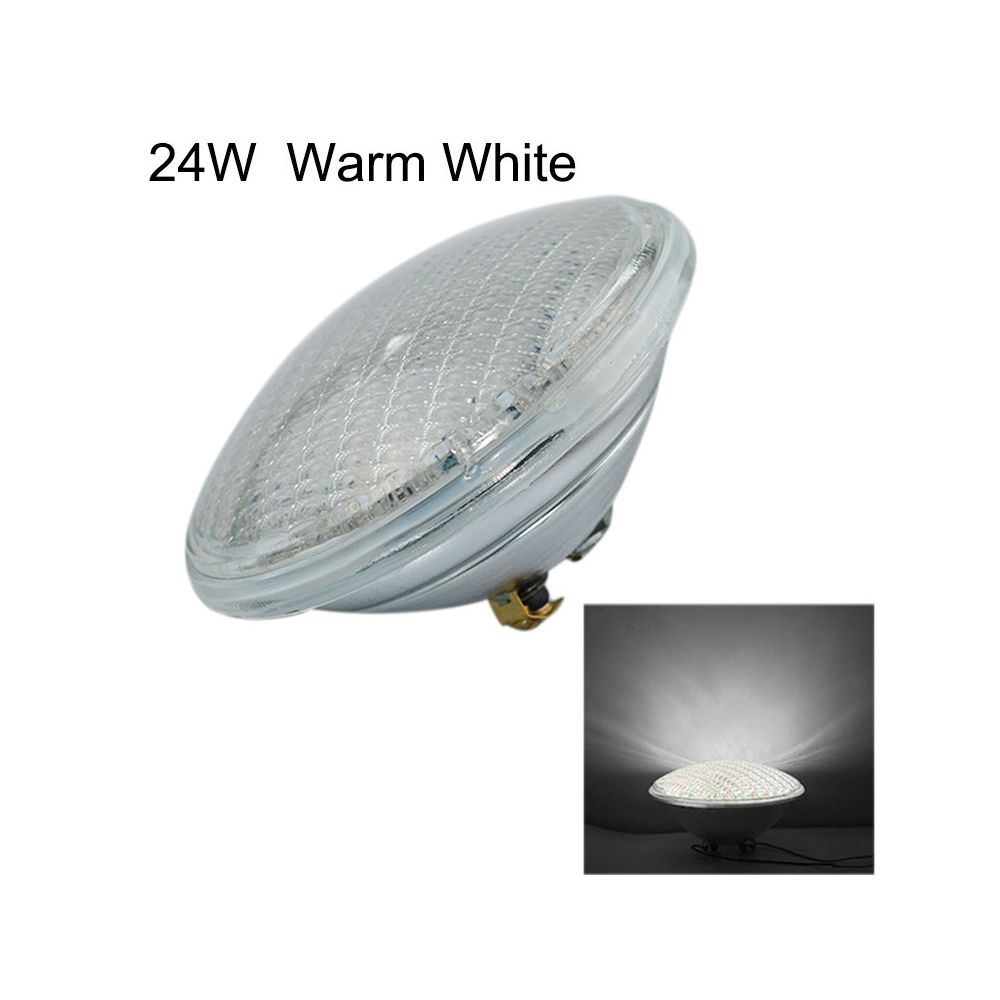 Wewoo - Source de lumière sous-marine de encastrée de piscine 24W LED blanche chaude - Lampadaire