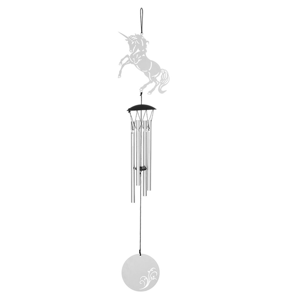 marque generique - carillon en métal de vent décor de tubes à la maison suspendus cloche jardin créative licorne - Petite déco d'exterieur