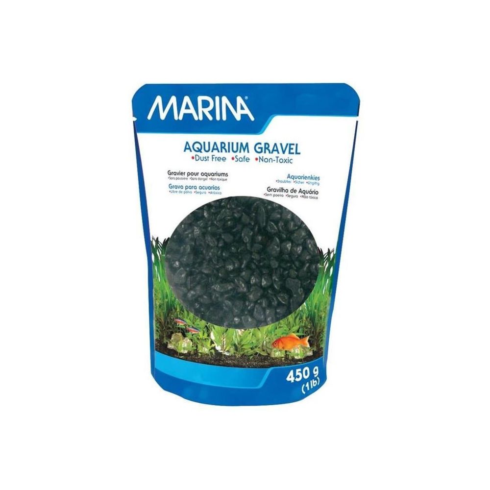 Marina - MARINA Gravier Deco noir - 450 g - Pour aquarium - Décoration aquarium