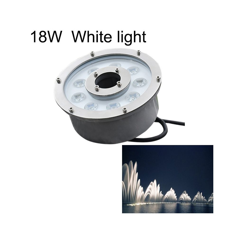 Wewoo - 18W paysage anneau LED alliage d'aluminium fontaine sous-marine lumière blanche - Lampadaire
