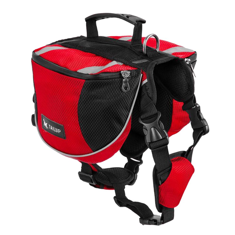 marque generique - Sac à dos de transporteur de sac à dos de selle de chiot de chien d'animal Rouge M - Equipement de transport pour chat