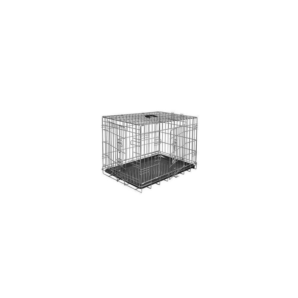 Vadigran - VADIGRAN Cage métallique pliable Classic - 61 x 46 x 51 cm - Argent -Pour chien - Cage pour rongeur
