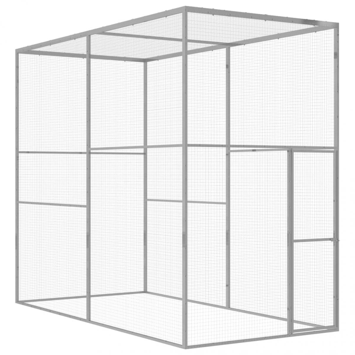 Vidaxl - vidaXL Cage pour chat 3x1,5x2,5 m Acier galvanisé - Cage pour rongeur