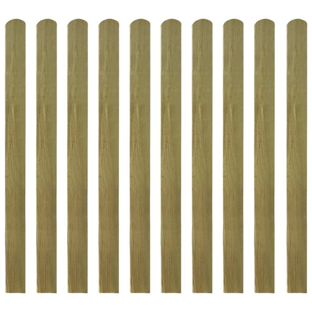 Vidaxl - vidaXL Lattes imprégnées de clôture 30 pcs Bois 120 cm - Clôture en bois