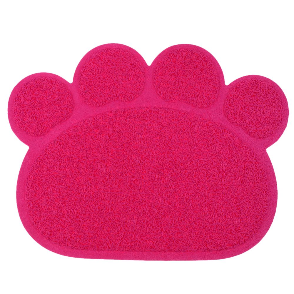 marque generique - litière pour animaux de compagnie litière d'alimentation porte en plastique antidérapante étanche mat rose rouge - Cage pour rongeur