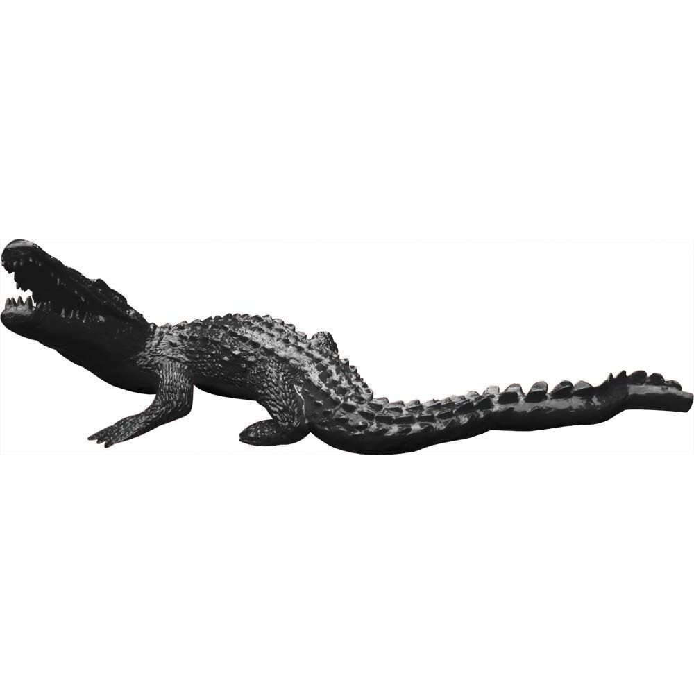 Texartes - Crocodile coloré en résine tête tournée - Petite déco d'exterieur
