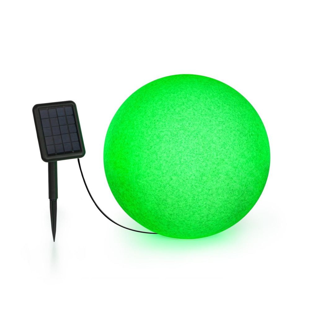 Blumfeldt - Blumfeldt Shinestone Solar 40 - Lampe Ø 40cm pour jardin & terrasse - Panneau solaire - 16 couleurs - Batterie lithium-ion - Eclairage solaire
