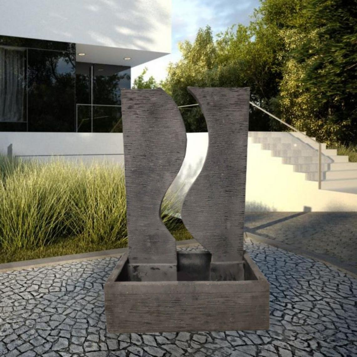 Wanda Collection - Fontaine de jardin mur d'eau déco contemporain 125 cm - Fontaine de jardin, puit