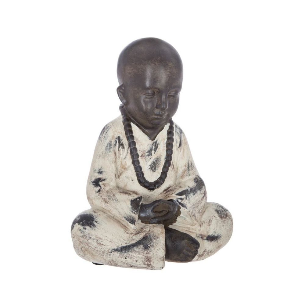 marque generique - Statuette de Bouddha Assis ""Résine"" 22cm Noir - Petite déco d'exterieur