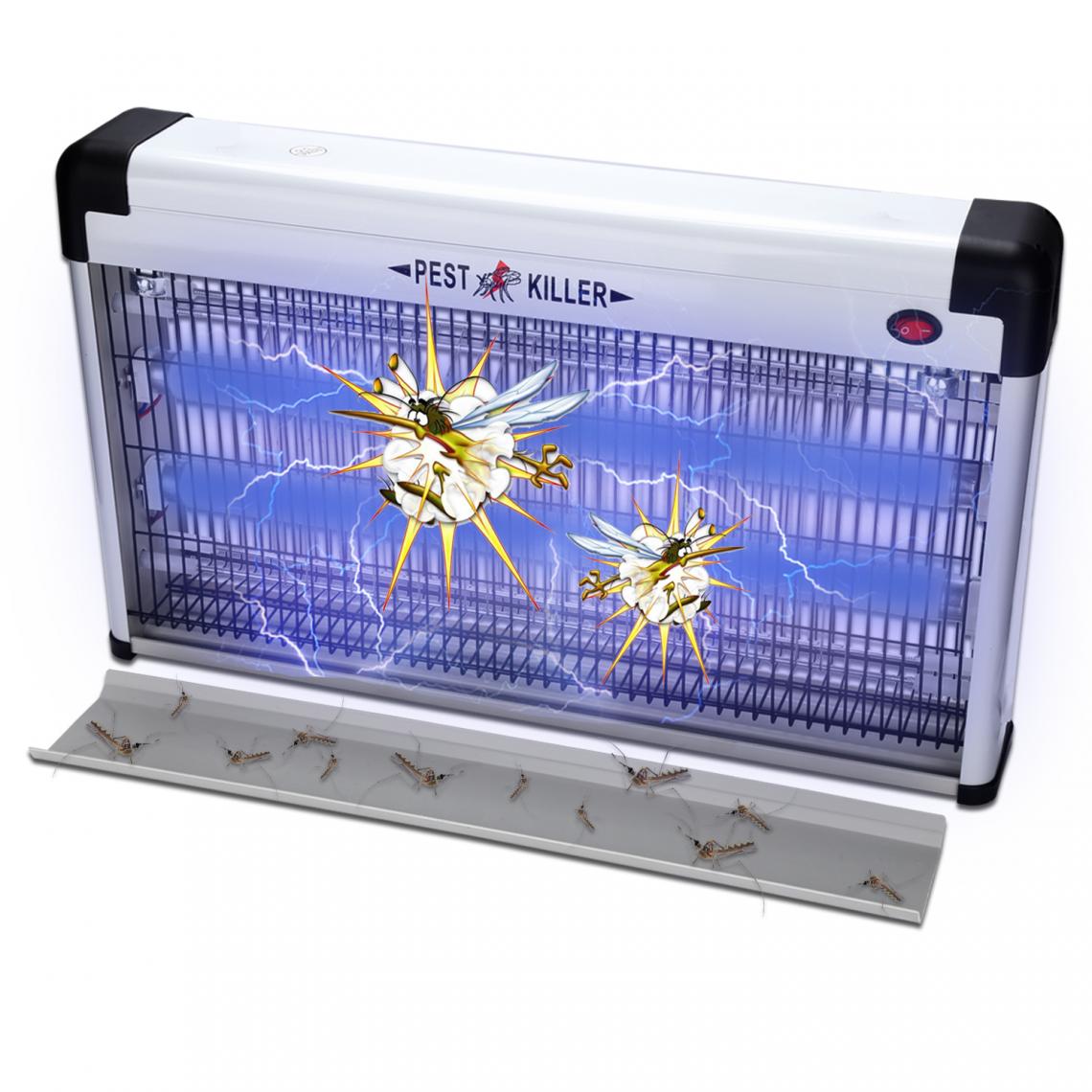 Einfeben - Insecticide électrique, piège à insectes à LED de avec lumière nanomètres répulsif 30W - Aménagement de la cage