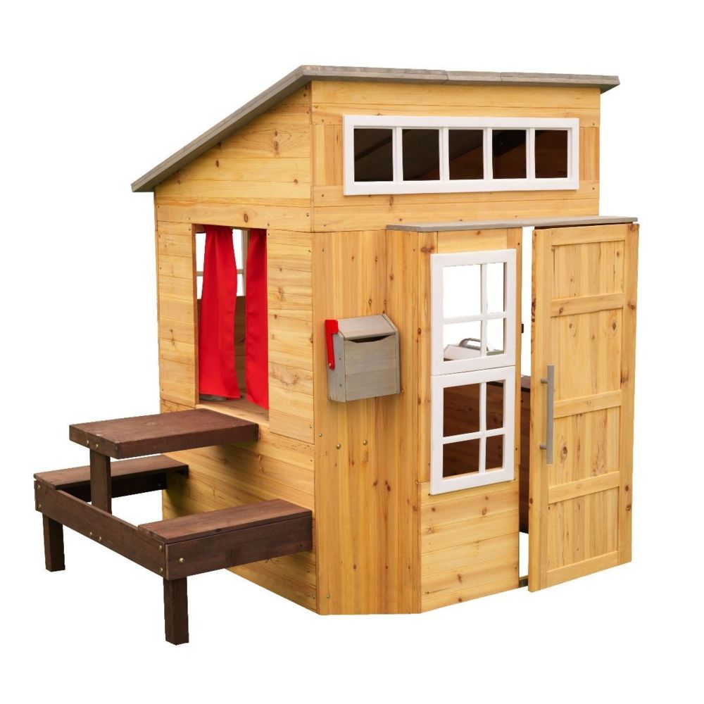 KidKraft - Cabane pour enfants d'extérieur moderne - A partir de 3 ans  - Abris de jardin en bois