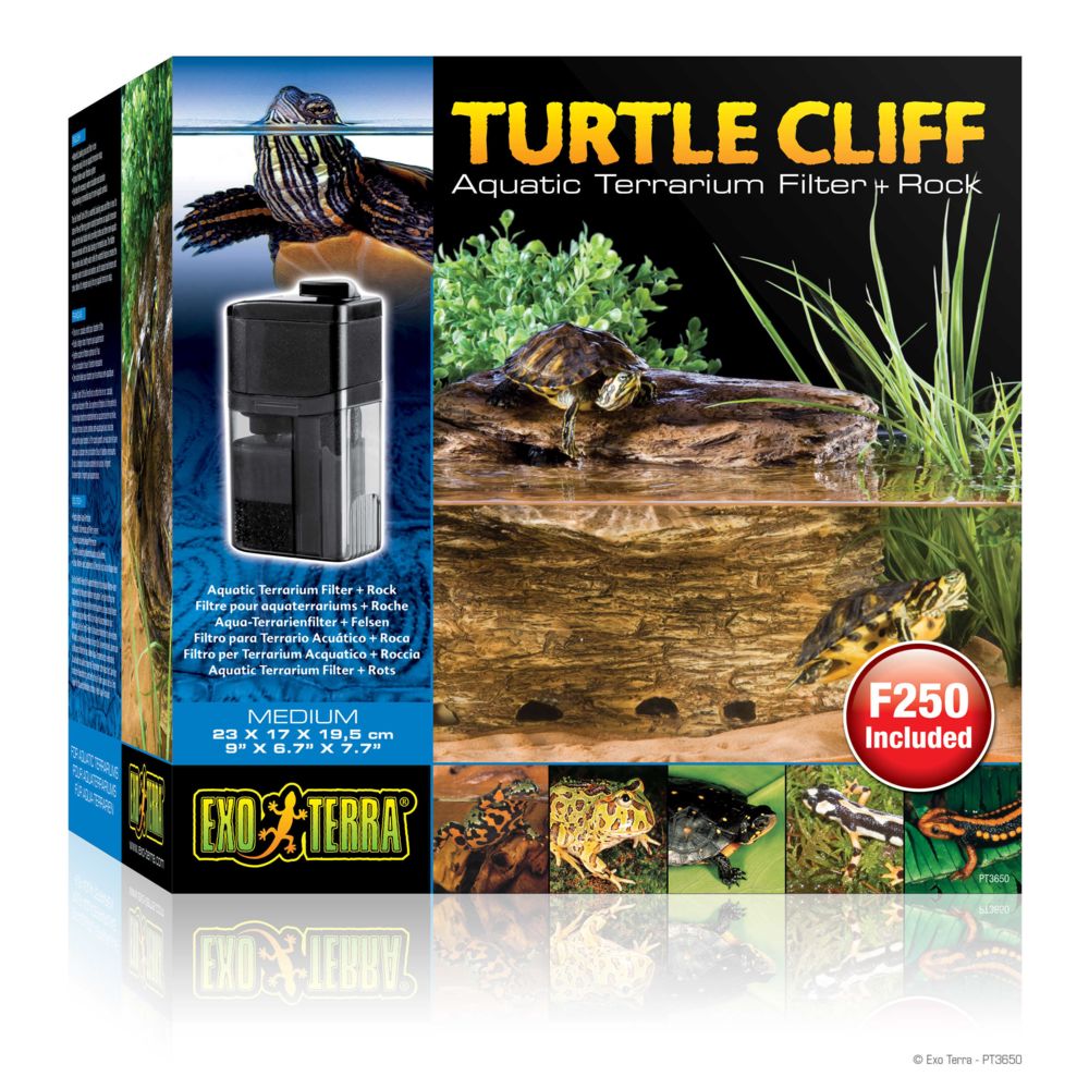 Exoterra - Turtle Cliff : Filtre Terrasse pour Tortue Taille M - Accessoires de terrarium