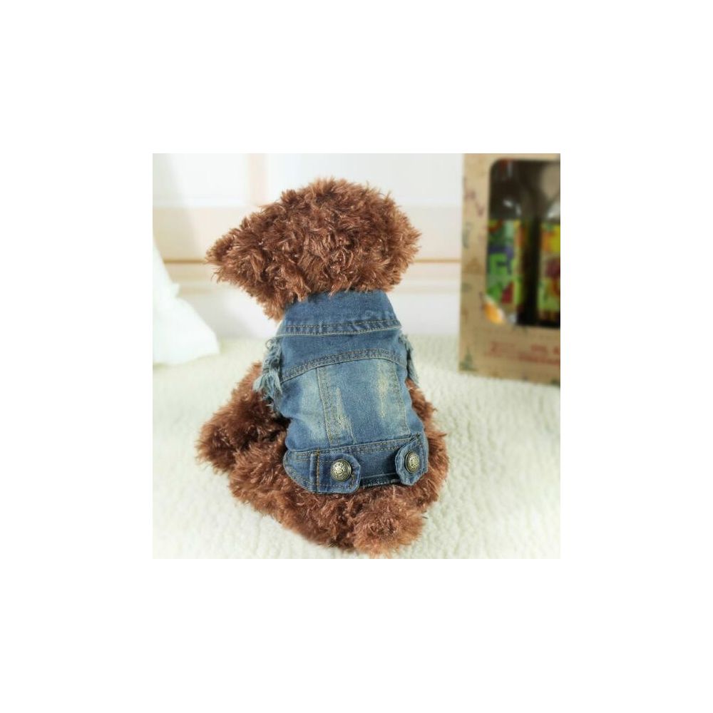 Wewoo - Personnalité rétro Denim Small Gilet Pet Dog Vêtements JacketTaille XL bleu clair - Vêtement pour chien