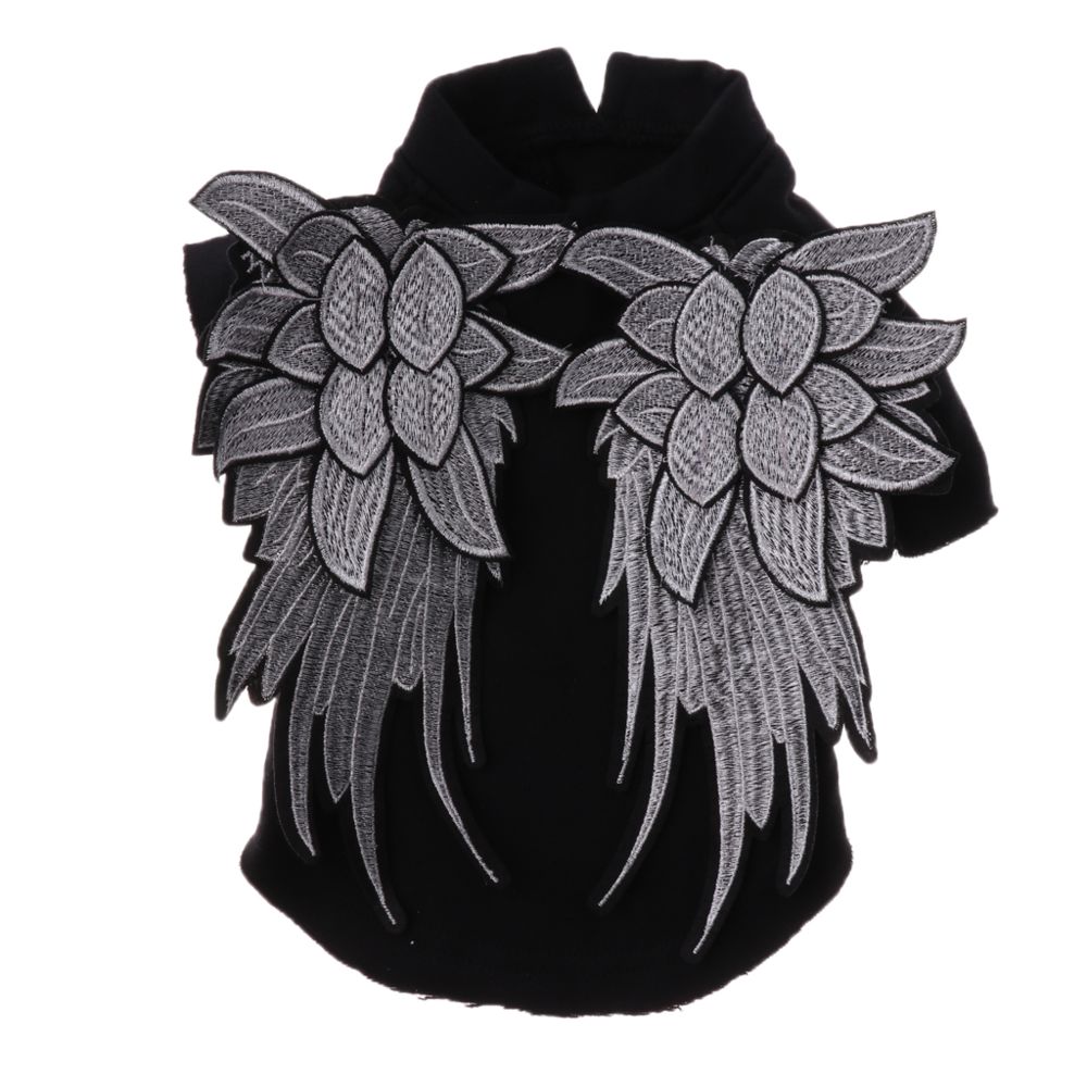 marque generique - ailes d'ange pour animaux de compagnie chien chat coton vêtements manteau automne hiver vêtements noir s - Vêtement pour chien