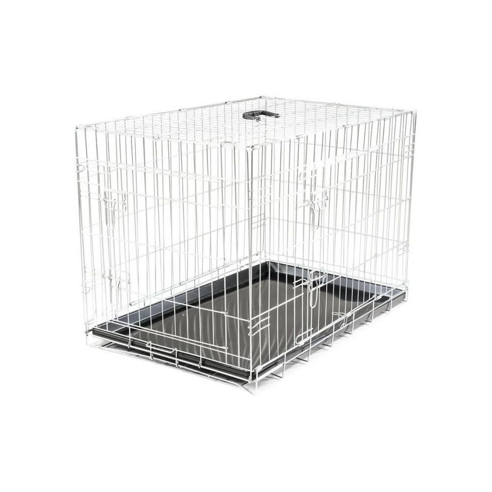 Vadigran - VADIGRAN Cage métallique pliable Classic - 91 x 61 x 66 cm - Argent - Pour chien - Cage pour rongeur
