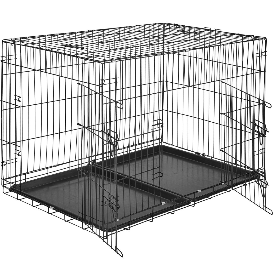 Tectake - Cage de transport acier - 106 x 70 x 76 cm - Equipement de transport pour chat