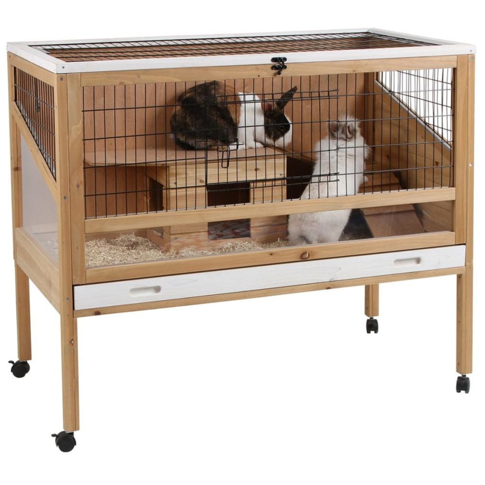 Kerbl - Kerbl Cage de petits animaux Indoor Deluxe 115 x60 x92,5 cm Bois 82725 - Cage pour rongeur