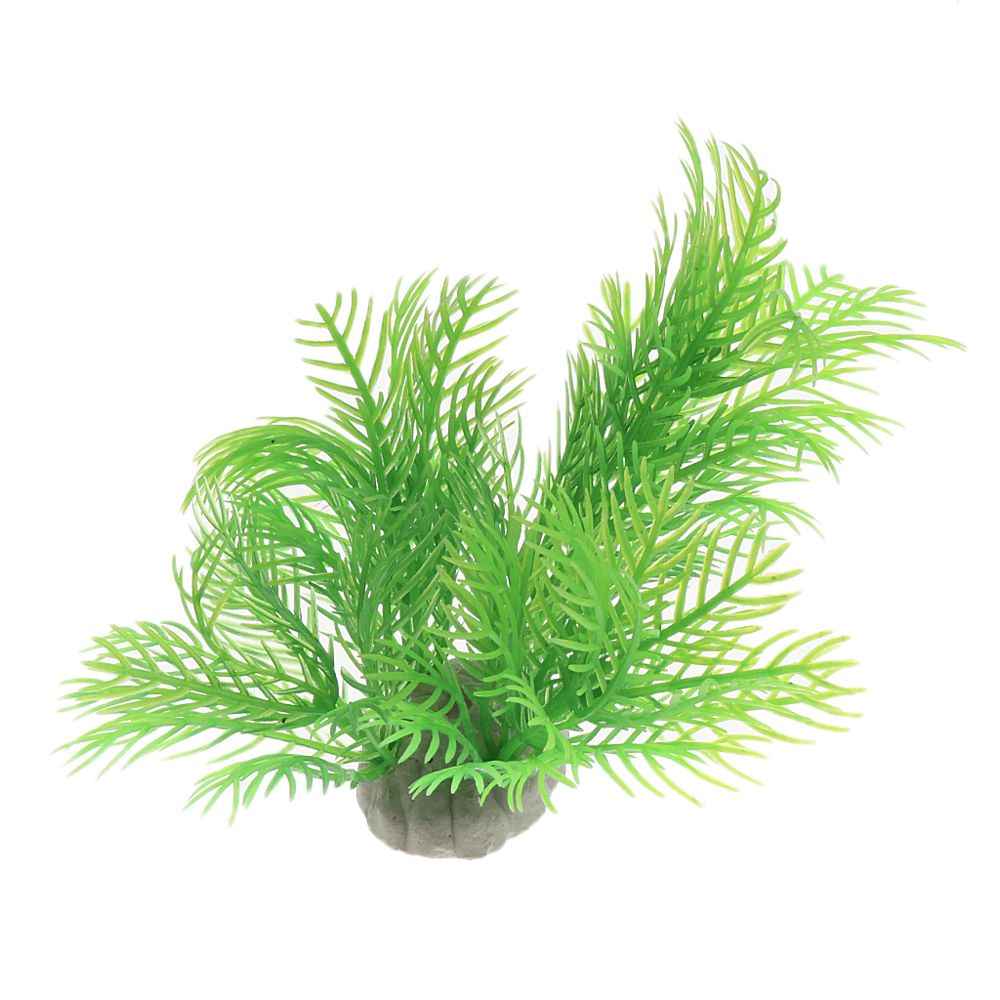 marque generique - 6cm Plastique Plantes D & #39;aquarium Ornement Pour Aquarium - Vert - Décoration aquarium