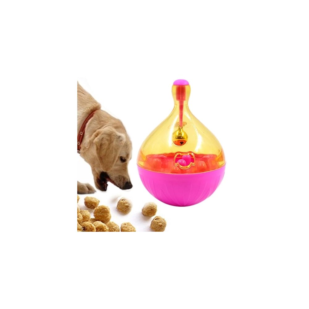 Wewoo - Jouet pour Animaux rose Tumbler Fuite Alimentaire Ballon Chien Formation Exercice Fun Bowl Jouets, Taille: 14 * 9.5 cm - Jouet pour chien