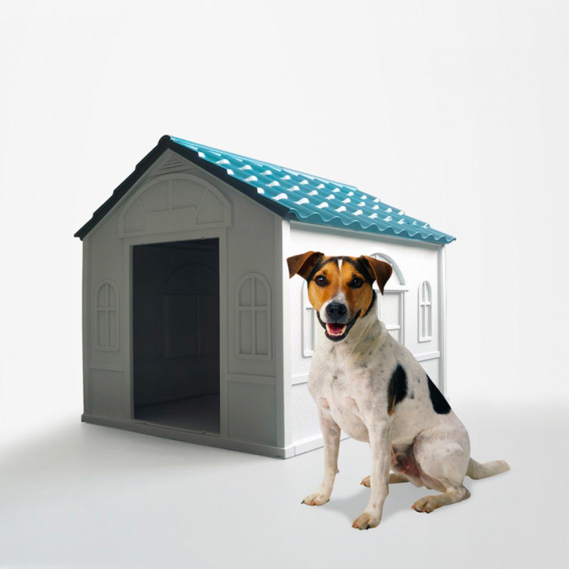 Bella Pet - Chenil pour chiens de taille moyenne en plastique externe interne Milo - Niche pour chien