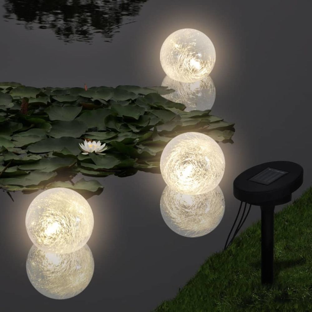 marque generique - Stylé Luminaires serie Dodoma Boule solaire LED flottant 3 pièces - Lampadaire